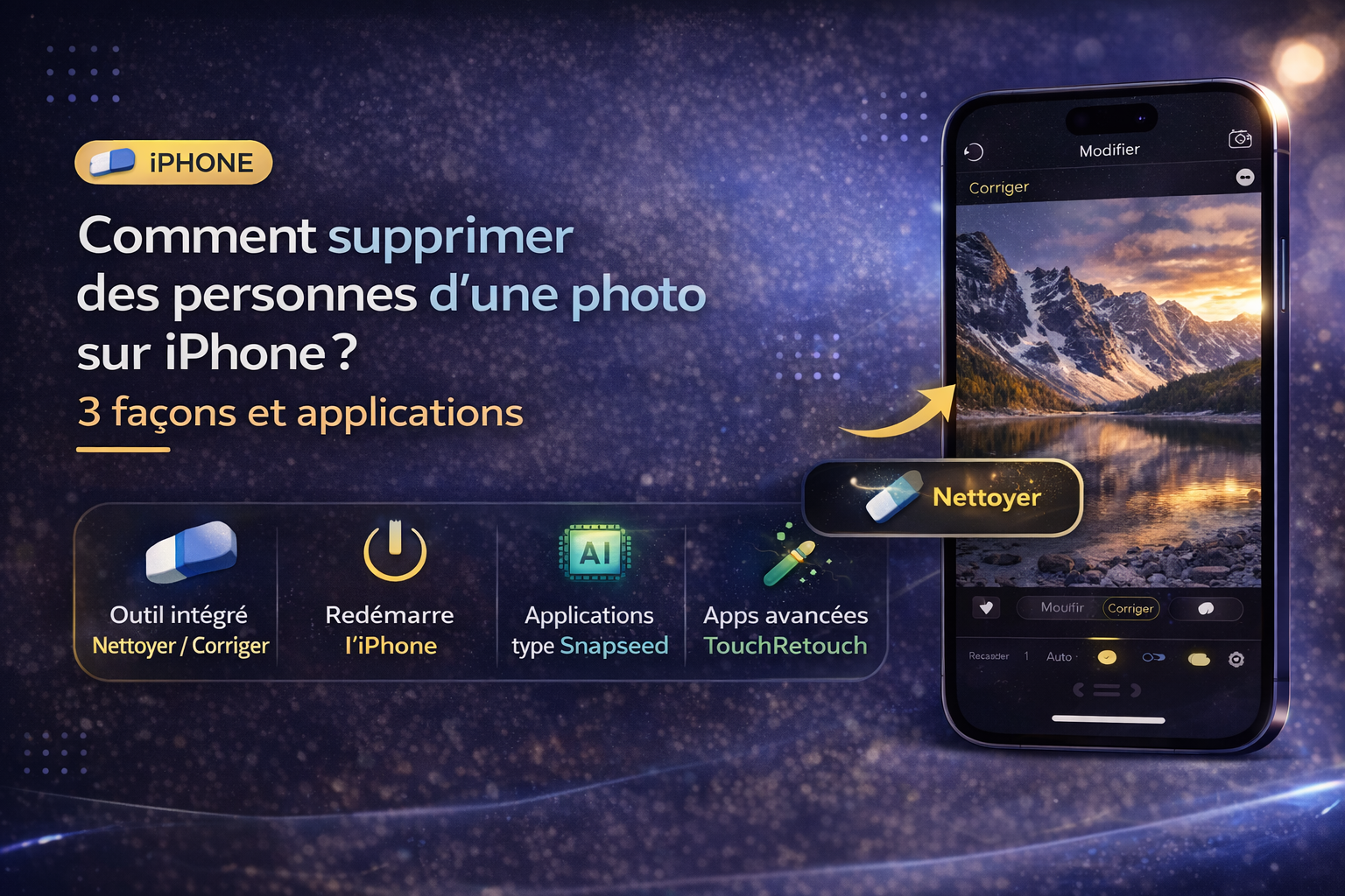 Comment supprimer des personnes d'une photo sur iPhone ? 3 façons et applications